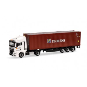 318228 Herpa Тягач с полуприцепом-контейнеровозом MAN TGX GM масштаб 1/87 H0