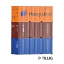 07706 Tillig Набор 20-футовых контейнеров масштаб 1/120 ТТ купить