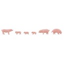 151910 Faller Набор фигурок свиней, 6 шт., масштаб HO 1/87